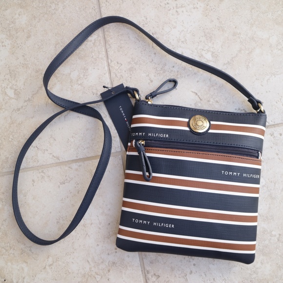 Tommy Hilfiger Handbags - Tommy Hilfiger Brown Navy Blue Crossbody